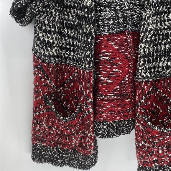 Forever 21 cardigan oversized southwestern native open front pockets size S - Picture 3 of 5